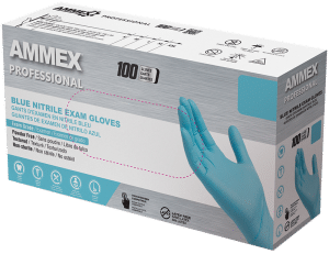 AMMEX Professional - Exam Blue Nitrile Gloves (APFN) box image